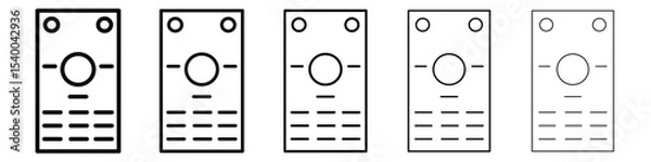 Obraz remote control icon isolated vector on white background set