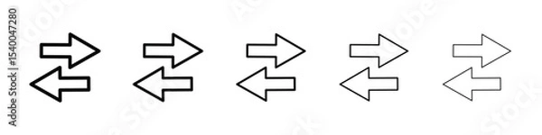 Fototapeta swap Icon isolated vector on white background set