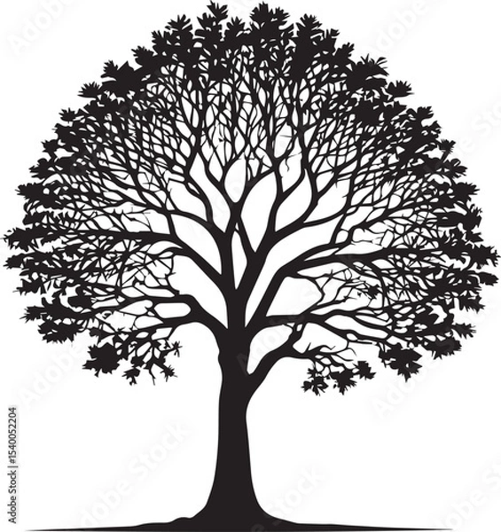 Fototapeta  Tree silhouette Vector | Minimalist & Trendy Tree Silhouette Design | Unique & Stylish Tree Artwork for Vector design
