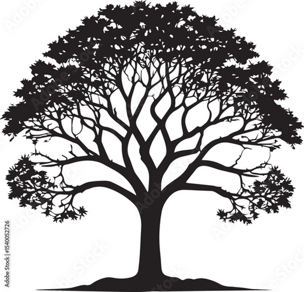 Fototapeta  Tree silhouette Vector | Minimalist & Trendy Tree Silhouette Design | Unique & Stylish Tree Artwork for Vector design