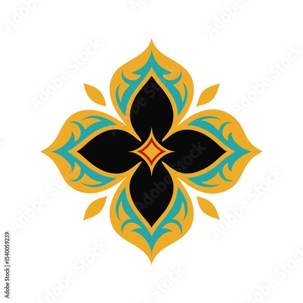 Obraz brocade pattern design vector art