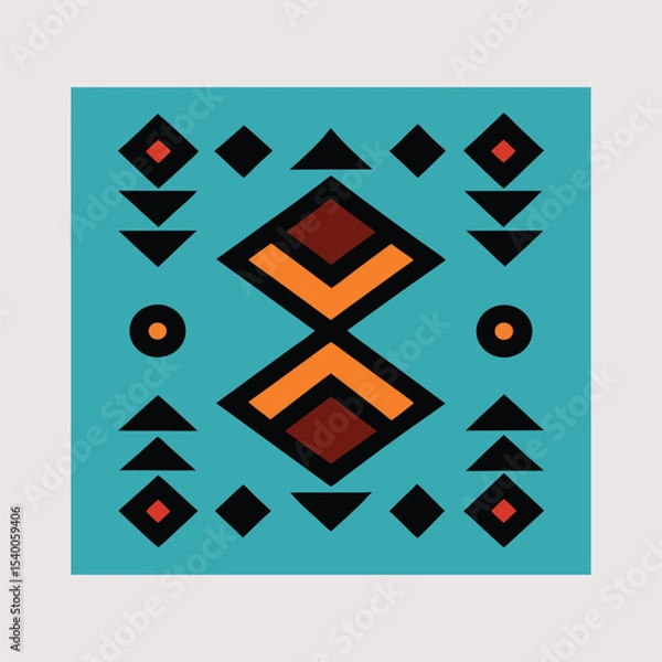 Obraz African mud cloth pattern design vector art