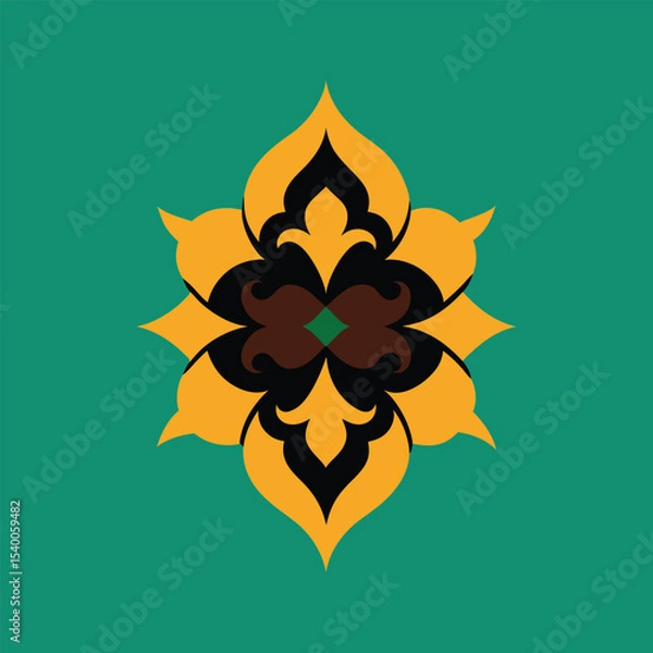 Obraz applique pattern design vector art