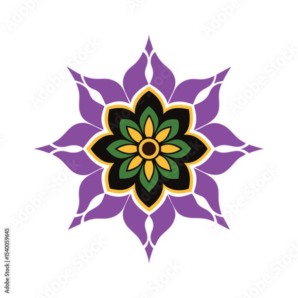 Obraz mehndi pattern design vector art