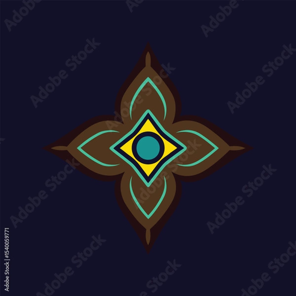 Obraz glow pattern design vector art