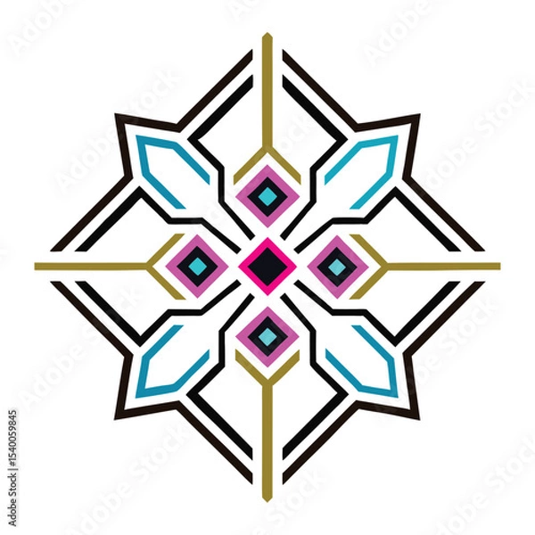 Obraz neon pattern design vector art