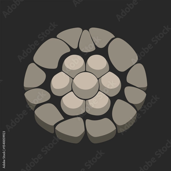 Obraz stone pattern design vector art