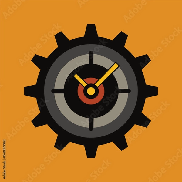 Obraz clockwork pattern design vector art