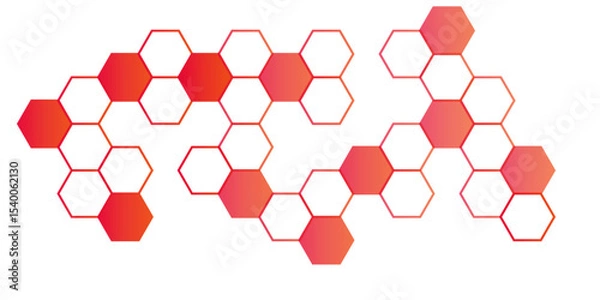 Fototapeta Abstract Geometric Hexagon Pattern. Minimalistic hexagon pattern in white and gray on background	