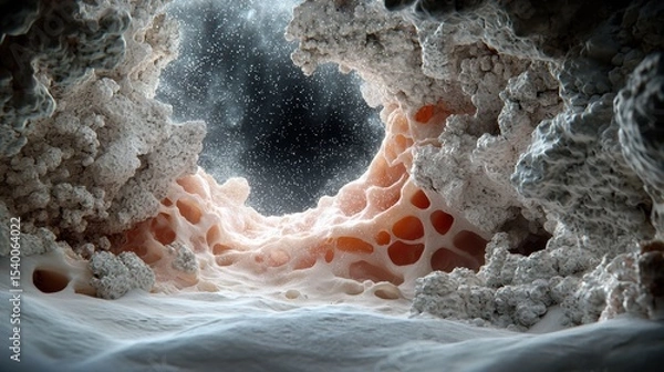 Fototapeta An Intricate Exploration of Star-Like Structures in Retinal Cells and Their Implications for Medical Laboratory Experiments