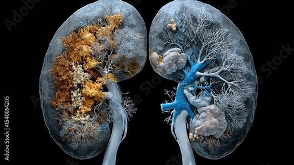 Fototapeta Exploring the Complexity of Human Lungs Through Innovative 3D Imaging Techniques in a Medical Laboratory Context