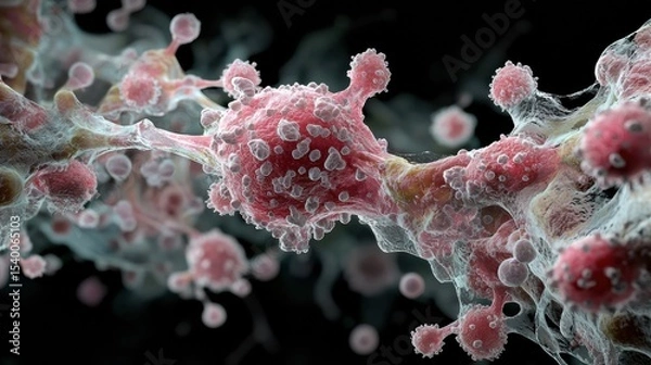 Fototapeta Exploring the Intricacies of Blood Cells in Medical Laboratory Experiments to Uncover the Secrets of Health and Disease