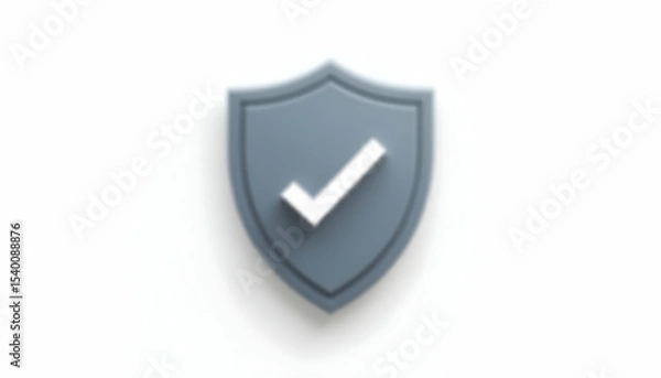 Obraz Shield with Check Mark Symbolizing Protection and Approval
