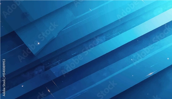 Fototapeta abstract Modern blue layered background with diagonal geometric shapes and smooth gradient .