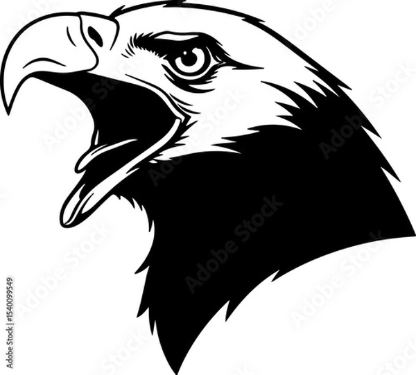Obraz Eagle Head Group_Silhouette Vector_00010.eps