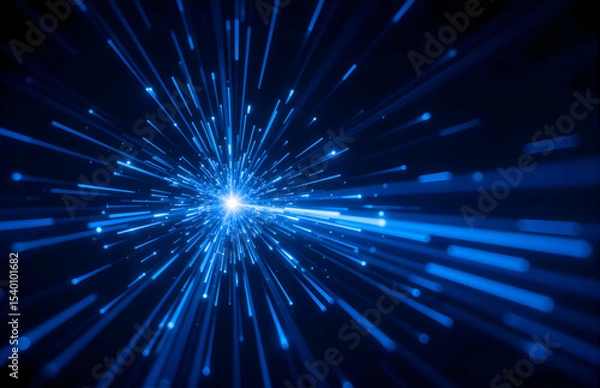 Obraz Blue Tech Light Burst
