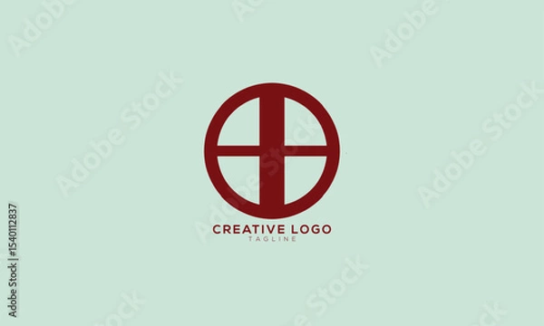 Fototapeta AOA AA AB AOB Abstract initial monogram letter alphabet logo design