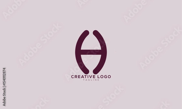 Fototapeta H CH HC Abstract initial monogram letter alphabet logo design