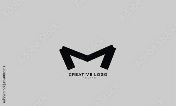 Fototapeta M MV VM Abstract initial monogram letter alphabet logo design