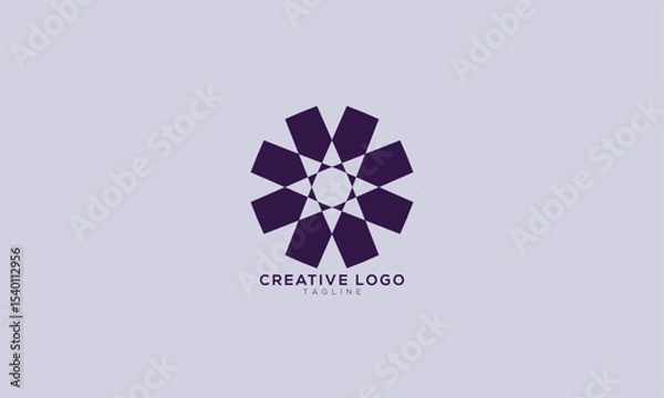 Fototapeta MOSAIC PATTERN Abstract initial monogram letter alphabet logo design