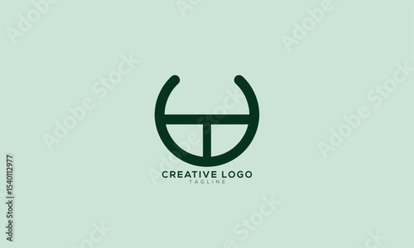 Fototapeta UT TU Abstract initial monogram letter alphabet logo design