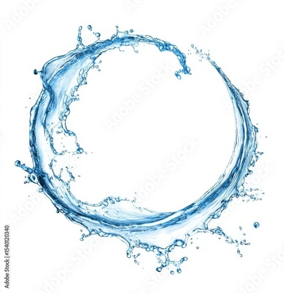 Obraz A water droplet is shown in the center of a circle