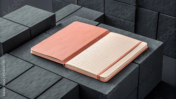 Obraz red book on a black background