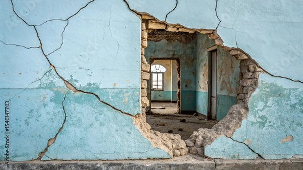 Obraz old wall and window