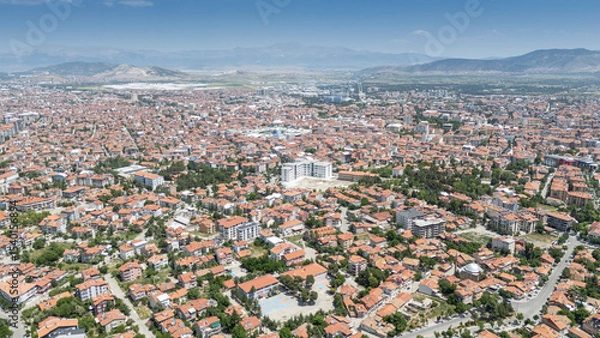 Obraz Top view of the city of Isparta: Turkey