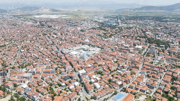 Obraz Top view of the city of Isparta: Turkey