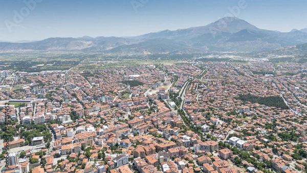 Obraz Top view of the city of Isparta: Turkey
