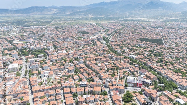 Obraz Top view of the city of Isparta: Turkey