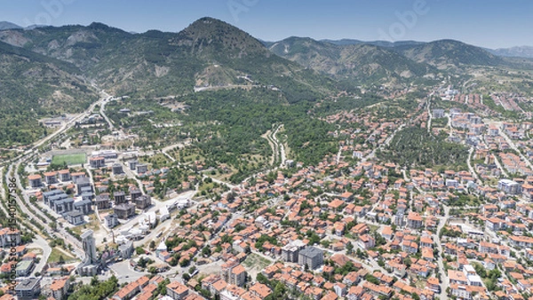 Obraz Top view of the city of Isparta: Turkey