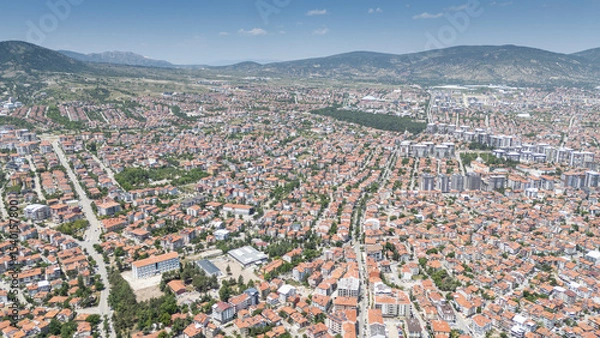 Obraz Top view of the city of Isparta: Turkey