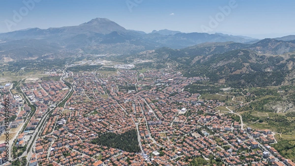 Obraz Top view of the city of Isparta: Turkey