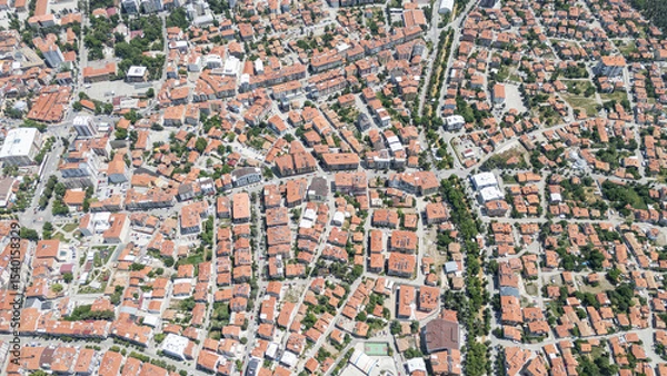 Obraz Top view of the city of Isparta: Turkey