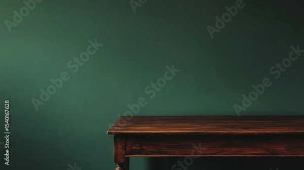 Fototapeta Dark mahogany panoramic banner mockup stylish studio setting digital art professional presentation minimalist aesthetic