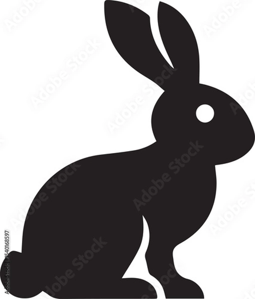 Obraz Silhouette of a Rabbit Elegant, Simple, and Symbolic Hare Illustration
