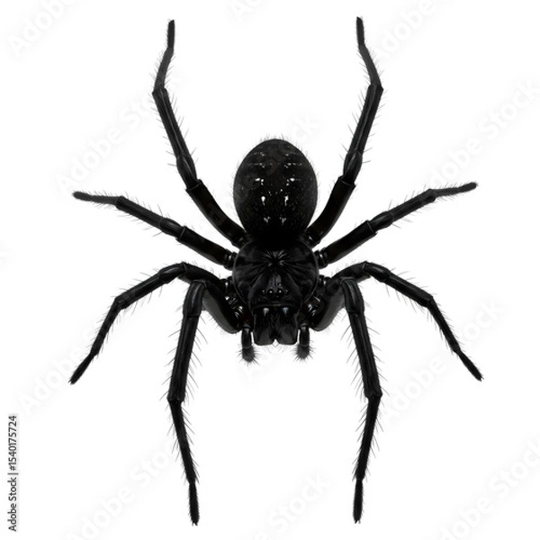 Obraz Black Spider CloseUp isolated on transparent baackground