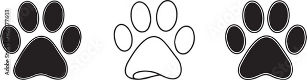 Obraz Paw Print Designs Simple, Elegant, and Versatile Illustrations for Your Projects