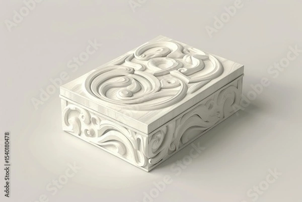 Obraz Pixel Perfect Image of a White Box with a Design That Says Quot the Word Quot on it