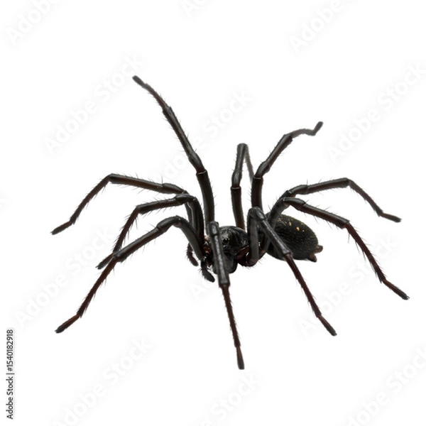 Obraz Nocturnal Hunter A CloseUp of a Black Tarantula isolated on transparent baackground