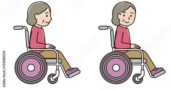 Obraz 車椅子のシニアの女性