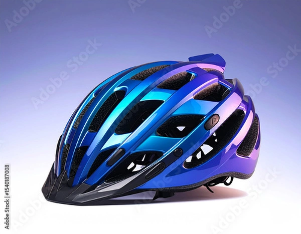 Fototapeta Here's a concise description:

Isolated white bike helmet for sports protection and cycling safety