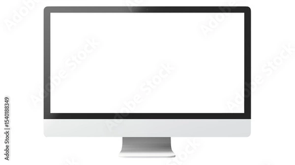 Fototapeta Sleek Modern Computer Monitor Mockup with transparent Screen Perfect for Website Design Presentations and Technology Advertising