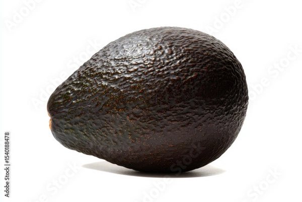 Fototapeta Whole avocado with exposed pit isolated on white background gigapixel standard culinary & nutritional focus studio lighting food photography