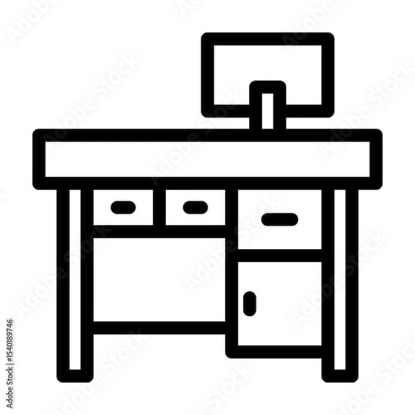 Obraz a collection of icons containing various household equipment, such as tables, chairs, tissue holders and so on