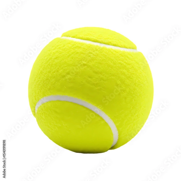 Obraz Closeup of a Bright Yellow Tennis Ball isolated on transparent baackground