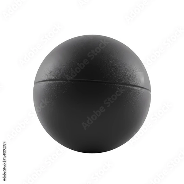 Obraz A Monochromatic Sphere Textural Study of a Dark Matte Ball isolated on transparent baackground