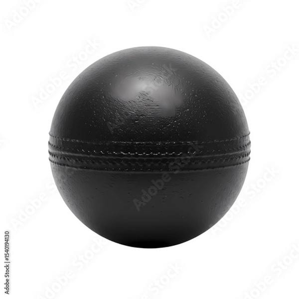 Obraz Closeup of a Black Cricket Ball isolated on transparent baackground